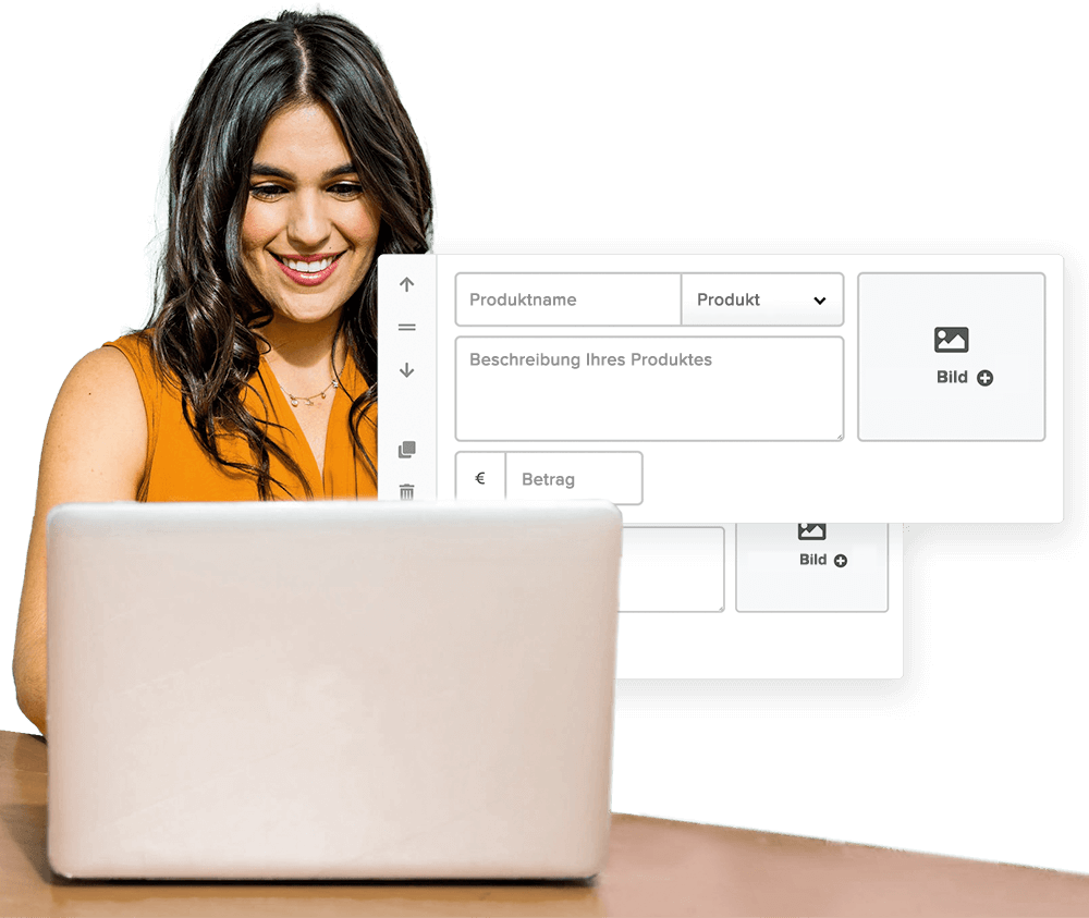 Füge deine Produkte oder Dienstleistungen mühelos hinzu.