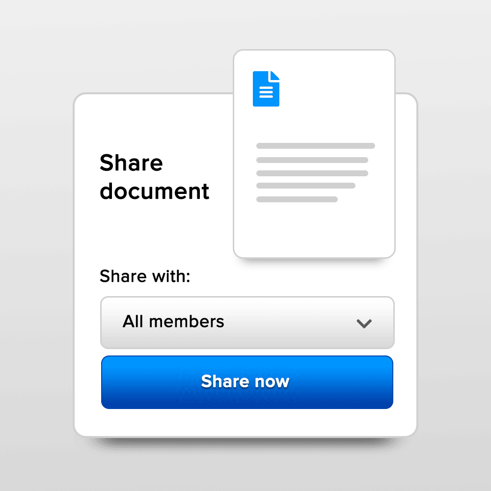 Share information quickly with members