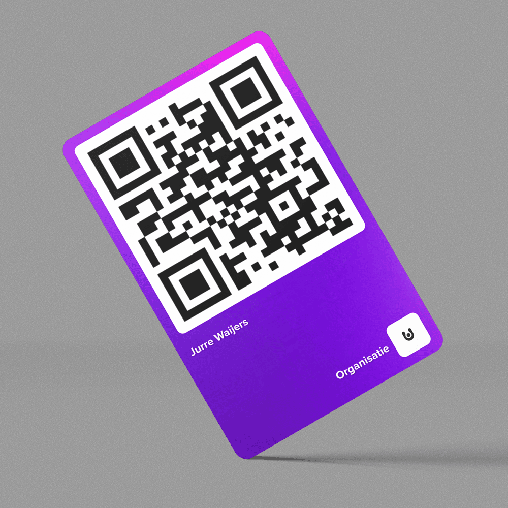 Een digitale ledenpas, inclusief unieke QR-code