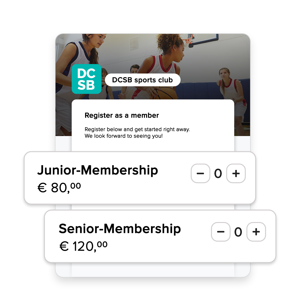 Use different registration options on one registration form